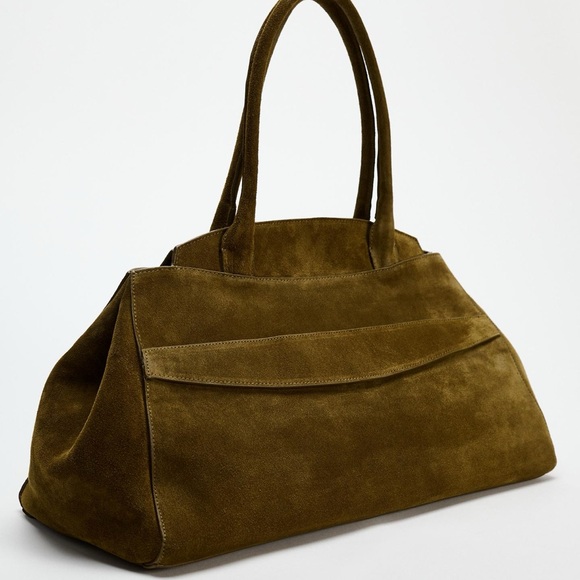 Zara Split Leather Suede Shoulder Bag 6045/410 - Picture 3 of 10